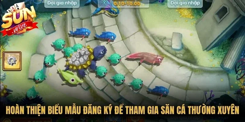 Hoàn thiện biểu mẫu đăng ký để tham gia săn cá thường xuyên