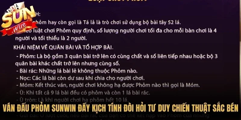 Phỏm Sunwin Và Cẩm Nang Chơi Bài Trực Tuyến Từ A Đến Z 11 Sunwin Ván đấu Phỏm Sunwin đầy kịch tính đòi hỏi tư duy chiến thuật sắc bén