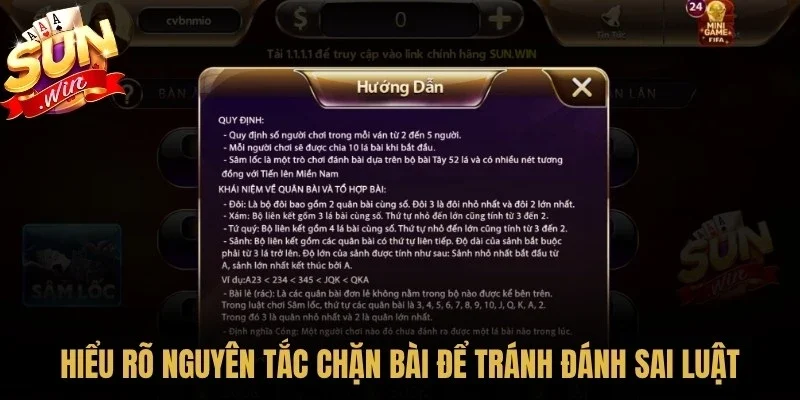 Sâm lốc Sunwin - Hướng Dẫn Luật Và Chiến Thuật Thắng Lớn 3 Sunwin Hiểu rõ nguyên tắc chặn bài để tránh đánh sai luật