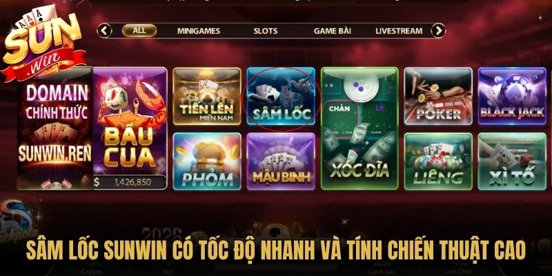 Sâm lốc Sunwin - Hướng Dẫn Luật Và Chiến Thuật Thắng Lớn 2 Sunwin Sâm lốc Sunwin có tốc độ nhanh và tính chiến thuật cao