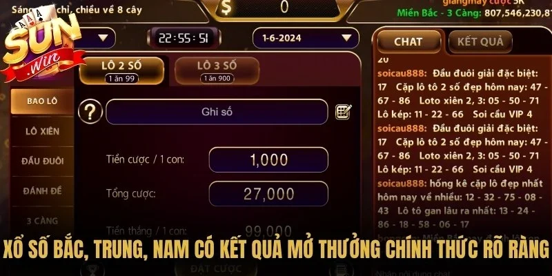 Xổ số Bắc, Trung, Nam có kết quả mở thưởng chính thức rõ ràng